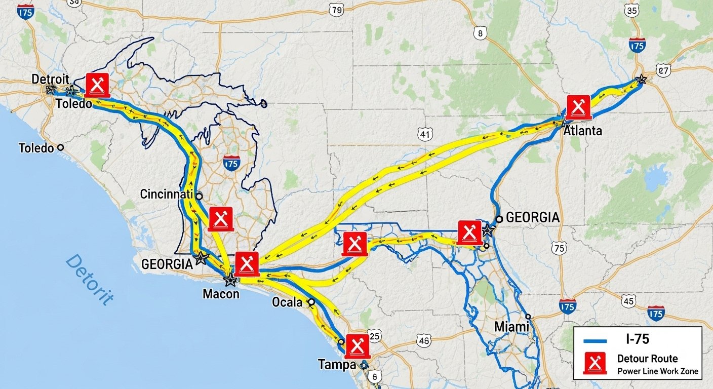 I-75 Power Line Shutdown
